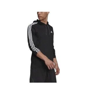Adidas Primegreen Aeroready Pullover Hoodie Black Size XL Activewear Classic Gym